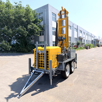 Foreuse pneumatique DTH 4x4 de 200m à 300m de profondeur pour forage de puits d'eau, moteur diesel, modèle 2026, à vendre
