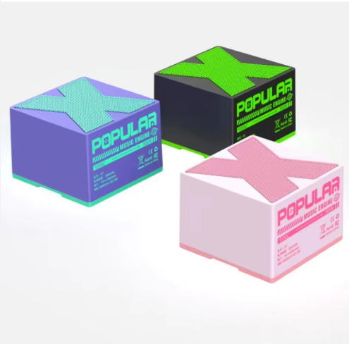 From Beijing Factory X1 Cube Mini Music Box Wireless Speaker for Home Party Stereo Surround Sound Subwoofer Tws Colorful Speaker