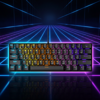 Clavier mécanique de jeu EWEADN 61 compact, disposition 60%, éclairage RVB, rechargeable par USB Type-C, nouveau, Plug&Play, bureau et bureau