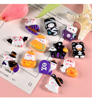 Breloques en résine pour Halloween Artisanat Breloque Slime à dos plat Perles Ornements miniatures pour couronne/robe/boucles d'oreilles/pinces à cheveux/coques de téléphone