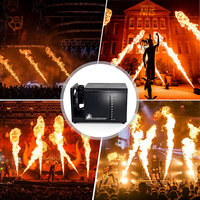 Igreslite Machine à Flammes Mobile d'Extérieur IP55 1800W Contrôlée par DMX512 Effet de Feu Scénique Rotation à 210 Degrés pour Spectacles