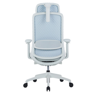 Jiban kursi meja kantor Modern meja kuliah putih dan kursi kain lembut untuk wanita kerja dan gamer - Product Image 5