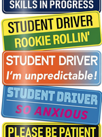Aimants de voiture pour étudiants conducteurs, cadeaux promotionnels en PVC, panneaux réfléchissants amusants pour novices, impression numérique, taille personnalisable réutilisable