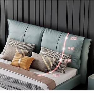 Hotel King Queen Estilo nórdico Muebles de dormitorio Cama de madera moderna con almacenamiento Cama DE BODA doble suave de 1,8/1,5 m en madera maciza - Product Image 3