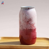 250ML 330ML 500ML 650ML 700ML Boîte de boisson transparente pour animaux de compagnie avec couvercle en aluminium à ouverture facile