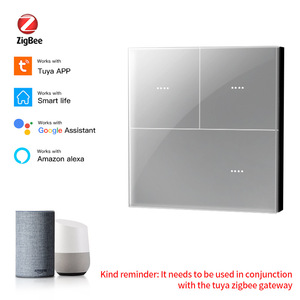 Interruptor de Pared Inteligente Tuya, 1 Vía, Zigbee, Control Táctil de Vidrio Templado, Diseño Minimalista, Compatible con Alexa y el Asistente de Google - Product Image 3