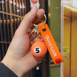 PVC moda creativo <span class=keywords><strong>billar</strong></span> recuerdo piscina <span class=keywords><strong>bola</strong></span> diseño llavero surtido número promoción regalo - Product Image 5