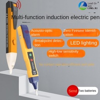 Stylo de test multifonction sans contact, lumière LED, alarme sonore, pointeur pour test d'induction domestique, identification des fils neutres/sous tension