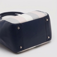 Sac fourre-tout en cuir PU avec imprimé rayures verticales, grand sac à main pour femme, sac à bandoulière décontracté pour tous les jours, logo personnalisé