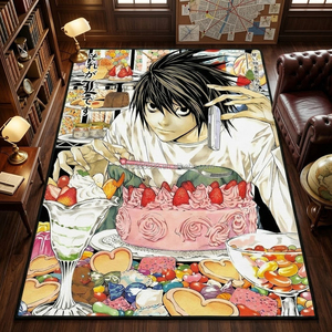 Tapis et moquette Death Note L Anime, lavables, doux, moelleux, découpés, épais, grand format, pour salon, en gros - Product Image 3