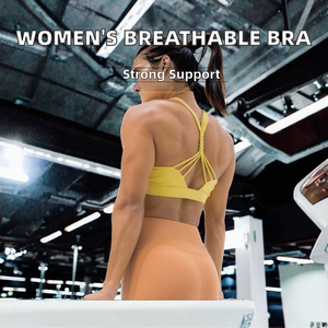 Soutien-gorge de sport pour femme léger, respirant, à séchage rapide, à maintien élevé, extensible, doux, avec contrôle ferme et design torsadé, pour la course, le yoga et le fitness - Product Image 2
