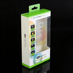 Boîte d'emballage pliable personnalisée en PVC, matériaux plastiques recyclés transparents en PET/PVC pour l'emballage d'étuis de téléphone et de batteries externes - Product Image 2