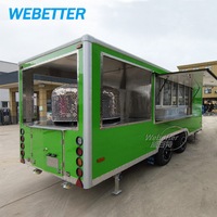 WEBETTER Hotdog BBQ Food Trailer Concession Trailer Outdoor Hot Dog Cart Four à pizza entièrement équipé Food Truck à vendre
