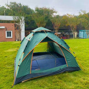 Tente de camping imperméable à double couche pour 3-4 personnes, installation rapide, tente portable pour la randonnée, la plage et les voyages - Product Image 2
