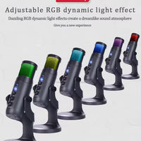 Kit Studio d'Enregistrement Complet RGB MU900 avec Microphone Condensateur USB pour Podcast et Enregistrement sur Ordinateur