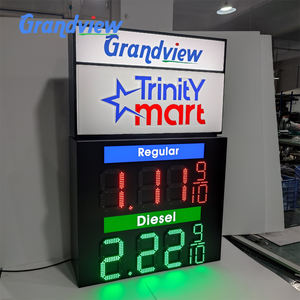 Station d'essence publicitaire Station d'essence Led Canopy Pump Fascia Scale Mobile Signage 3D logo ACP Canopy Gas Price LED Pylône Sign - Product Image 2