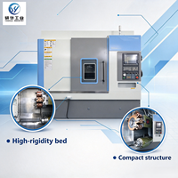Centre de tournage CNC à double broche YH52S, structure compacte, pour l'usinage de pièces automobiles, machine à tournage métallique
