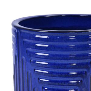 Maceta de Cerámica Mdj, 38.1cm, Redonda, Esmaltada, para Interiores y Exteriores, Decoración de Jardín y Hogar, Azul, Estilo Moderno Minimalista - Product Image 6