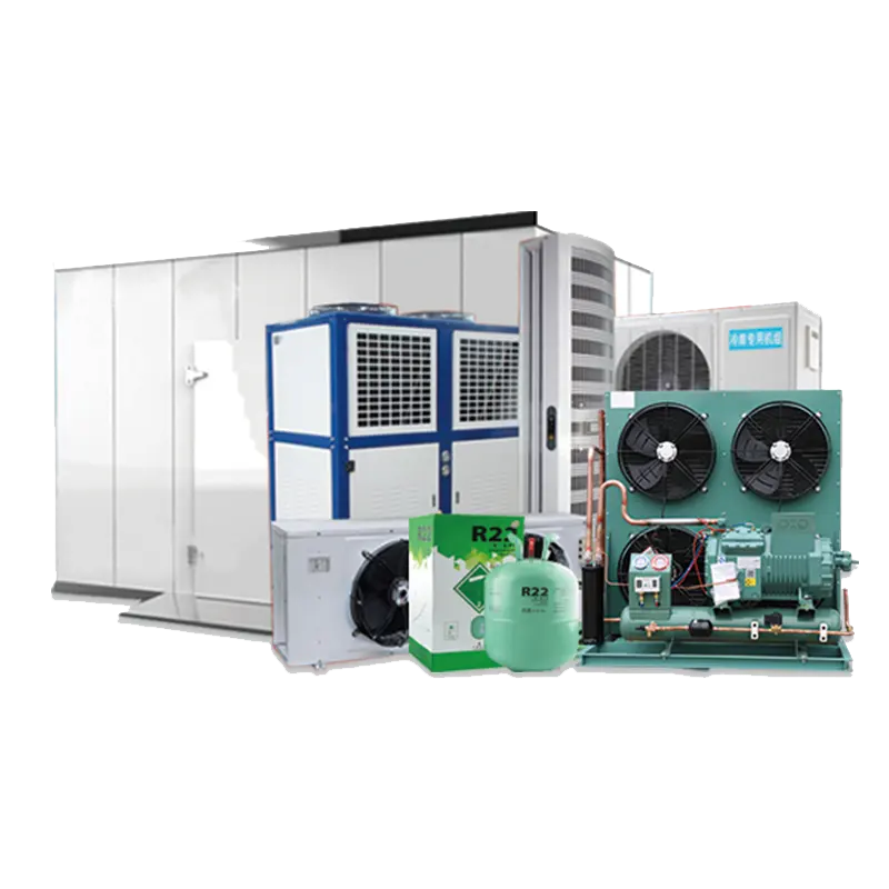 Soğutma kompresörü sistemi kondenser ünitesi soğutma soğuk depolama odası dondurucu yoğuşmalı ünitesi