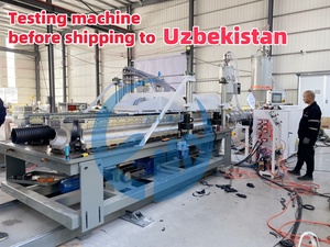 Nhà Máy Giá 75-315Mm Đôi Tường Dwc Sóng Nước Thải Ống Ống Làm Máy Dây Chuyền Sản Xuất - Product Image 5