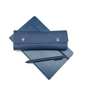 Gift pencil case/stationery <b>box</b>, PU leather, simple and stylish, suitable for students and fountain <b>pens</b>. - Product Image 5