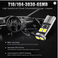 HYNBYZJ T10 Mini LED voiture lumière 3030 6SMD Auto tourner côté plaque d'immatriculation lumière 5W haute puissance dégagement marqueur lampe