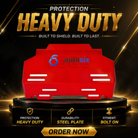 Plaque de protection moteur rouge en acier au manganèse Q345B de 3 mm, antirouille, pour protection sous châssis, compatible 4x4, tout-terrain, pick-up
