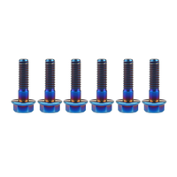 Baut Hex Kepala Titanium Seng Berlapis Biru dengan Ulir Standar Metrik 40mm untuk Otomotif
