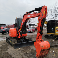 Excavatrice Kubota U50-4 d'occasion avec système hydraulique KYB, idéale pour vergers et canalisations municipales, disponible pour l'exportation mondiale