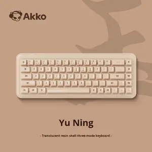 Clavier mécanique Akko YU01 RGB, nouveau, translucide, tri-mode, pour clavier <span class=keywords><strong>de</strong></span> jeu personnalisable pour ordinateur <span class=keywords><strong>de</strong></span> bureau - Product Image 2