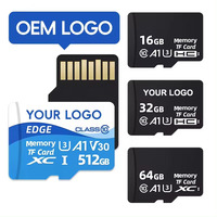 Tarjeta de Memoria Mini SD de Alta Velocidad Clase 10 U3, Tarjeta TF de Plástico en Opciones de Tamaño 4GB 8GB 16GB 32GB 64GB 128GB