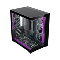Boîtier Tour Complète ATX Lovingcool avec Filtre Anti-Poussière, Verre Trempé Panoramique, Refroidissement à Flux d'Air Élevé, Conception Facile à Nettoyer pour PC de Gaming Durable