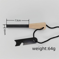 -1MTB Survival Ferrocerium Percé Magnésium Fire Starter, Ferro Rod Kit avec poignée et percuteur