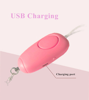 Alarme de défense personnelle rechargeable 130 dB avec chargeur USB, sirène, lampe torche de sécurité et dispositif de protection individuelle
