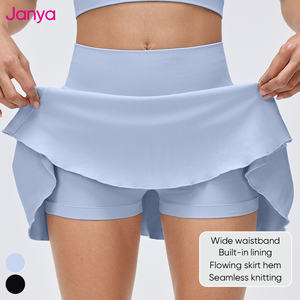 Completo Sportivo Janya Senza Cuciture a Blocchi di Colore per Pickleball, Yoga, Golf e Tennis, Top Senza Maniche e Gonna, Set <span class=keywords><strong>2</strong></span> Pezzi per Donna - Product Image 4