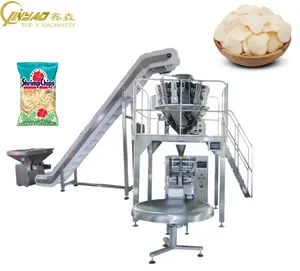 Shrimp Chips Vertical Form Fill Seal Packing Machine Back Sealing Potato Chips Multihead Weigher VFFS Packing Machine