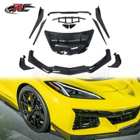 Kit carrosserie en fibre de carbone style ZR1 pour Corvette C8 : lèvre avant, jupes latérales, aileron arrière, diffuseur, capot – ajustement universel