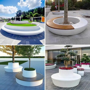 Tree Pit Chair Outdoor Leisure Seat Shopping Mall Flower Pot Public Rest Area Beautiful Decoration Special-shaped Stool - Product Image 1