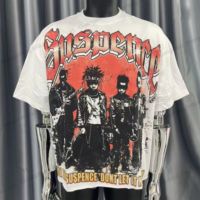 Streetwear personnalisé 100% coton en éponge française Jumbo Graphic Design DTG Printing Tee Heavyweight Oversized Boxy Fit T Shirt pour hommes