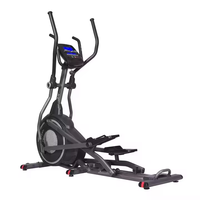 JUNXIA Elliptique Semi-Commerciale avec Écran LCD pour Salle de Sport