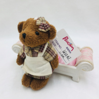 Fabricant de jouets en peluche de haute qualité, mignons ours garçons et filles avec tenue, jouets en peluche personnalisés, porte-clés en peluche, poupées en peluche, pendentifs de sac