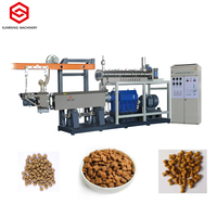 Ligne automatique de machines de transformation d'aliments secs pour animaux de compagnie de fabrication d'aliments pour chiens de 500 à 5000 kg/h