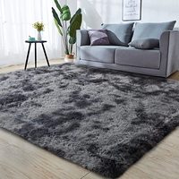 Maison décorative tie dye chambre fausse fourrure maison sol grands tapis moelleux salon tapis shaggy tapis