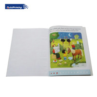Brochure en carton de livre d'histoires anglais facile pour enfants de l'école d'art fantaisie à couverture souple imprimée personnalisée avec couleur du carton de papier de travail