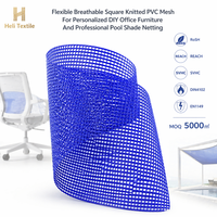 Tissu non tissé imperméable et ignifuge en tricot uni avec maille PVC vinyle pour auvents rétractables et clôtures de jardin permanentes