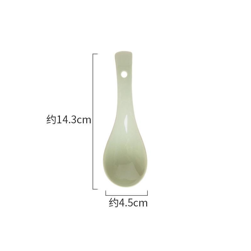 Cuchara pequeña con estampado de piedras - Verde leche