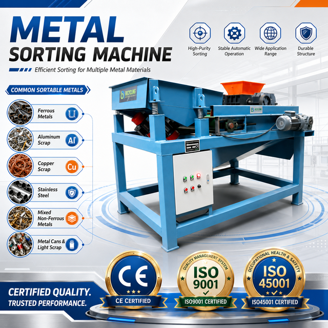 Multifunctional Scrap Metal Recycling Machine, Solid Waste Metal Recycling Sorting Stainless Steel Sorting