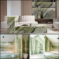 Marbre vert émeraude de luxe pour cheminée Table à manger Table basse mur fond décor carreaux cuisine comptoir bassin évier