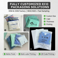 Sacs d'emballage pour vêtements avec logo personnalisé, sacs à fermeture éclair, sacs à glissière, sacs pour t-shirts, sous-vêtements, sacs d'emballage mats givrés, sacs biodégradables