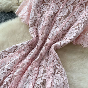 Abiti eleganti da donna con scollo rotondo in rilievo abito di pizzo da ballo formale da sera abito da sera in stile Socialite - Product Image 5